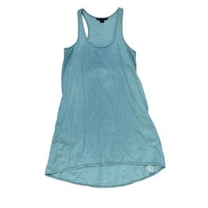 Armani Exchange Linen & Cotton Tie Dye Light Blue Dress Small